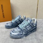 Louis Vuitton Blue Metallic Trainer