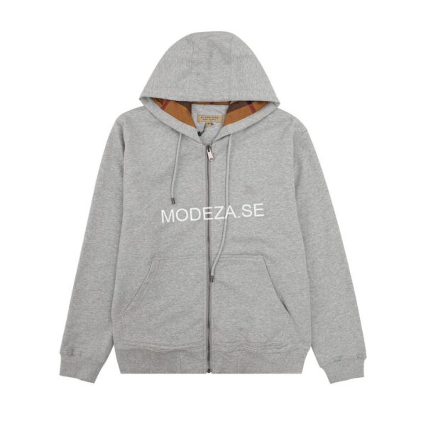 Burberry Rutig Inside Grey Zip Hoodie
