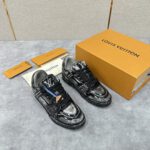 Louis Vuitton Black Metallic Trainer - Image 2