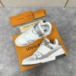 Louis Vuitton Snake Leather White Trainer - Image 3