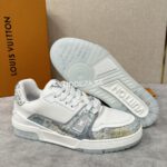 Louis Vuitton Snake Leather White Trainer #1 - Image 3