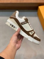 Louis Vuitton Brown/White Trainer - Image 3