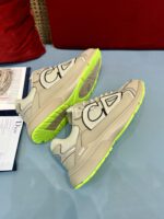 Christian Dior B30 Beige/Lime Mesh Sneakers - Image 4