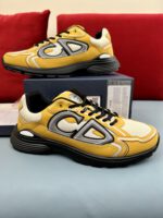 Christian Dior B30 Yellow Mesh Sneakers