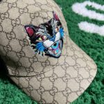Gucci GG Cat Khaki Hat - Image 3