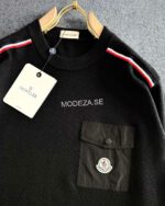 Moncler logo Knitted Black Sweater - Image 2