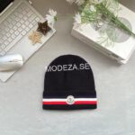 Moncler Enfant Virgin-Wool Logo Patch Black Beanie