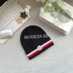 Moncler Enfant Virgin-Wool Logo Patch Black Beanie - Image 2