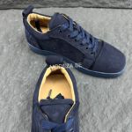Christian Louboutin Fun Junior Suede Navy Sneakers - Image 5