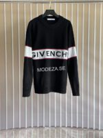 Givenchy Logo-Stripe Intarsia Jumper Black