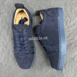 Christian Louboutin Fun Junior Suede Navy Sneakers - Image 4
