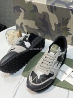 Valentino Garavani Rockrunner Camouflage Trainers In Nappa Fabric - Image 4