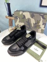 Valentino Garavani Rockrunner Camouflage Trainers In Nappa Fabric