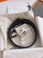 Hermes Black Leather Belt - Image 4