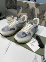 Valentino Garavani Mesh Fabric Camouflage Rockrunner Sneaker - Image 2