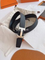 Hermes Black Leather Belt - Image 3