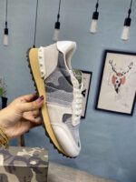 Valentino Garavani Mesh Fabric Camouflage Rockrunner Sneaker