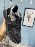 Valentino Garavani Rockrunner Camouflage Noir Metallic Sneaker