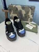 Valentino Garavani Rockrunner Camouflage Trainers In Nappa Fabric