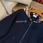 Burberry Check Detailed Zipped Drawstring Hoodie - Image 3