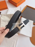 Hermes Black Leather Belt - Image 2