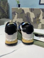 Valentino Garavani Rockrunner Camouflage Noir Metallic Blue Sneaker - Image 4