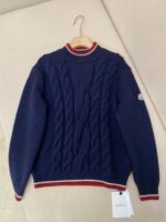 Night Blue Tricolour Wool Jumper