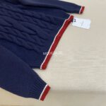Night Blue Tricolour Wool Jumper - Image 3