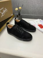 Christian Louboutin Fun Junior Suede Black Sneakers