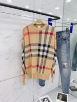 Burberry Check Wool Blend Sweater