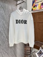 Christian Dior Floral Embroidered White Hoodie