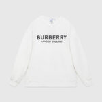 Burberry Logo Print White Sweatshirt