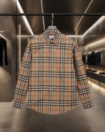 Burberry Checked Cotton Flannel Shirt