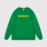 Burberry Logo Print Green Sweatshirt