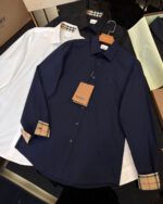 Burberry Slim Fit Dress Navy Shirt