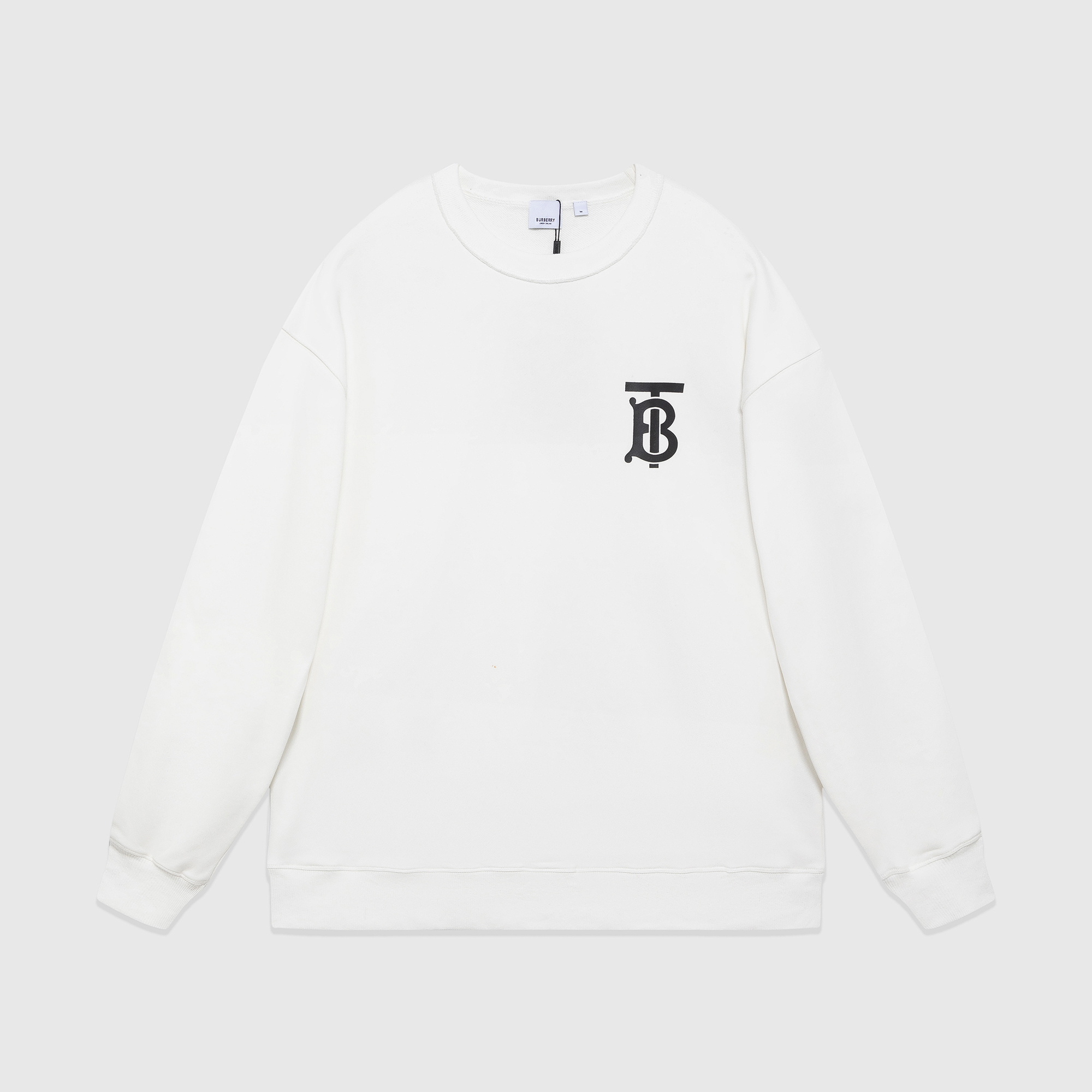 d007416c Burberry B Logo White Sweatshirt - Image 1