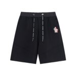 Moncler M Logo Black Shorts