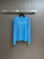 Christian Dior Couture Knitted Light Blue Sweatshirt