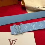 Louis Vuitton Monogram Light Blue Belt