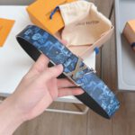 Louis Vuitton Reversible Blue Belt