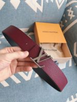 Louis Vuitton Dimension Reversible Red Wine Belt