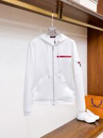 Prada Logotype White Tracksuit - Image 3