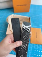 Louis Vuitton Monogram Black Belt - Image 3