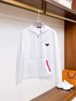 Prada Logotype White Tracksuit - Image 3
