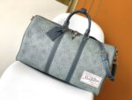 Louis Vuitton Keepall Bandouliere 50 Monogram Washed Denim Coated Canvas