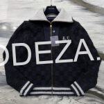 Louis Vuitton Navy & Black Jacquard Damier Fleece Blouson - Image 2